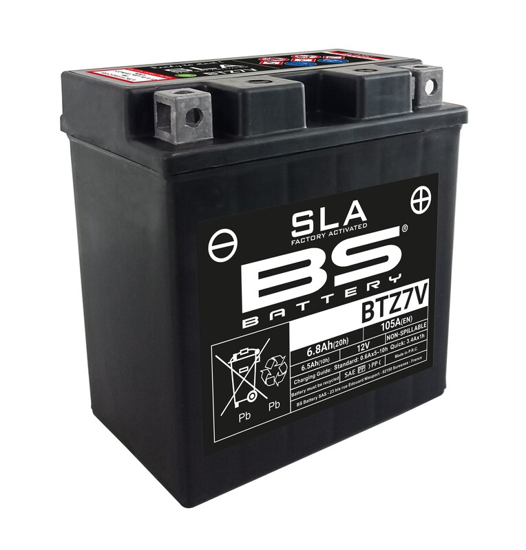 BS Battery Fabriksaktiverat underhållsfritt SLA-batteri - BTZ7V Figur 2