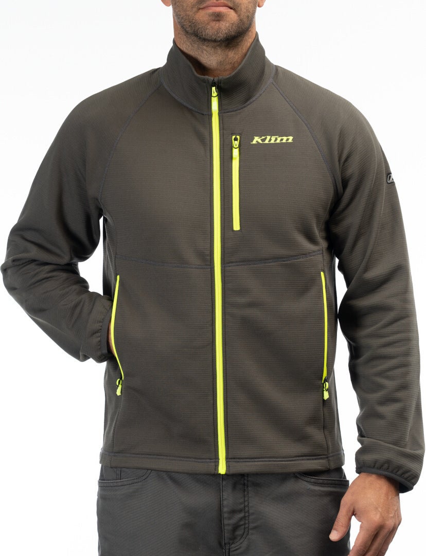 Klim Highline Fleece Jacket grey/yellow M Figure 1