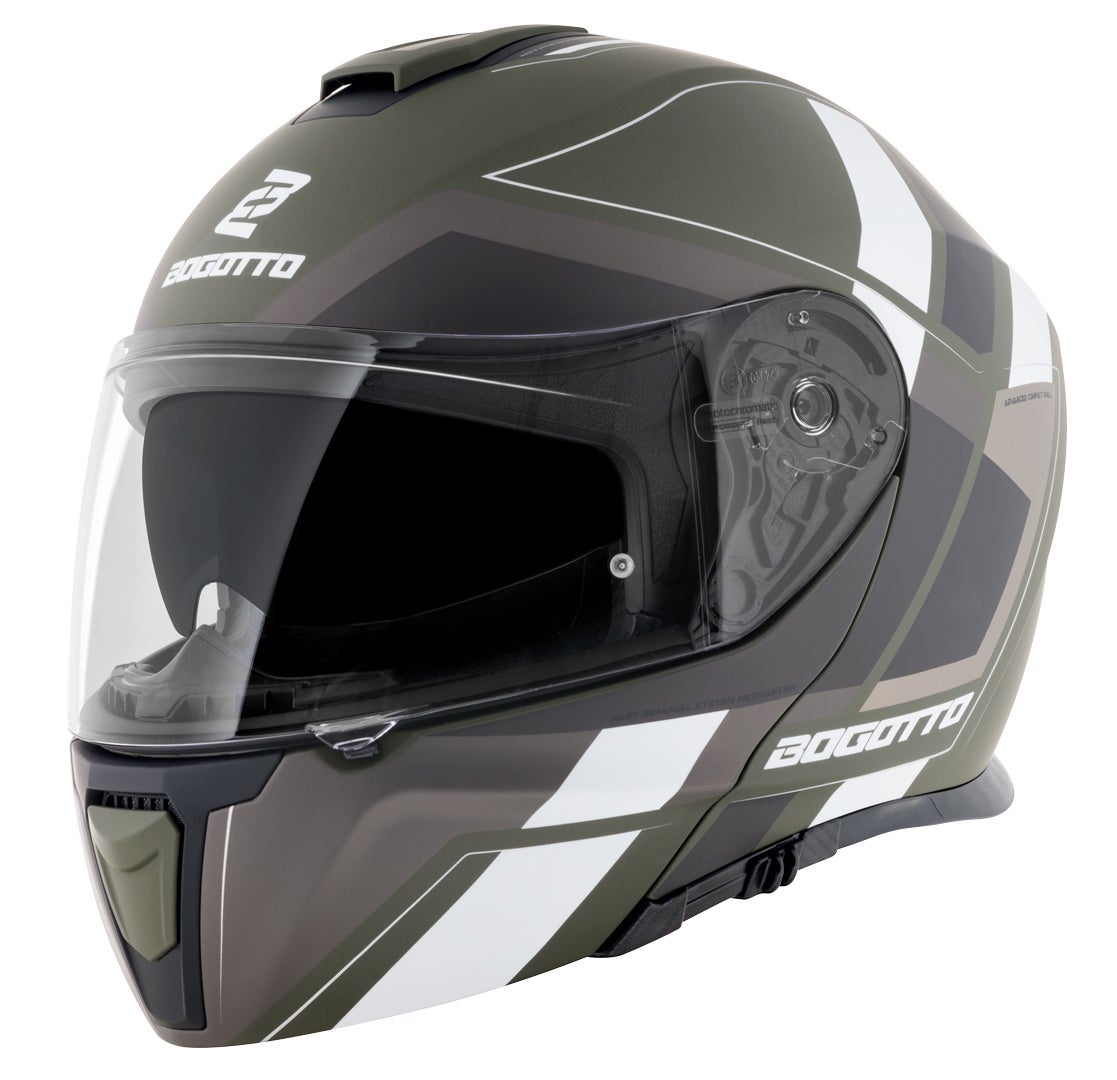 Bogotto FF403 Murata casque rabattable Noir/Vert/Blanc L (59/60) Figure 3