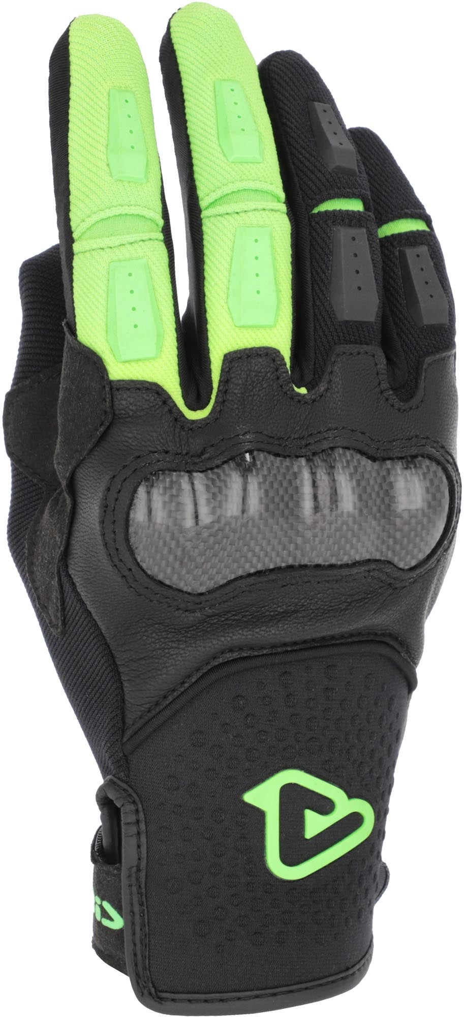 Acerbis Carbon G 5.0 Motorcykelhandsker sort/grøn M Figur 4