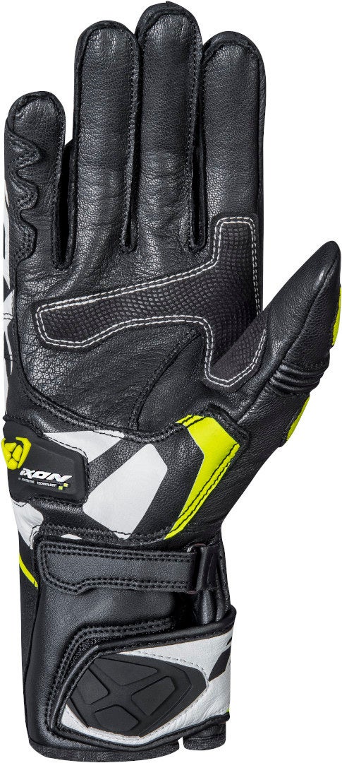 Ixon RS Circuit-R Motorcycle Gloves black/white/yellow 2XL Figure 2