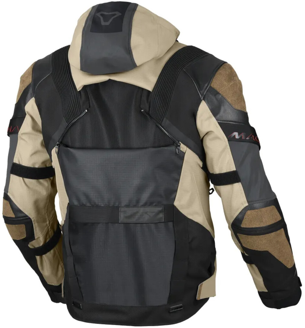 Macna Tryton NightEye waterproof Motorcycle Leather/Textile Jacket black/olive XXL Figure 3