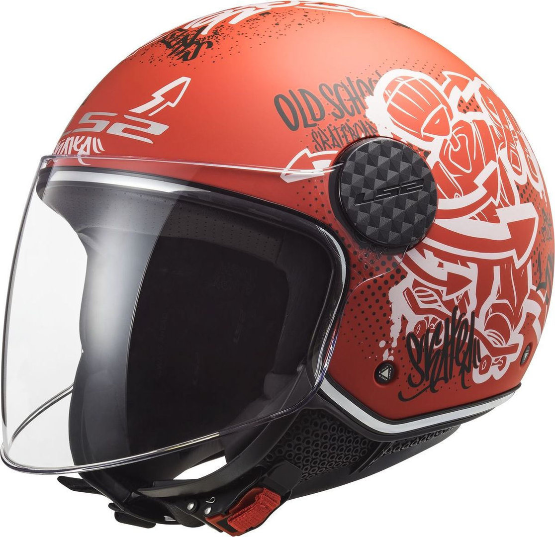 LS2 OF558 Sphere Lux Skater Jet Helmet red L Figure 1