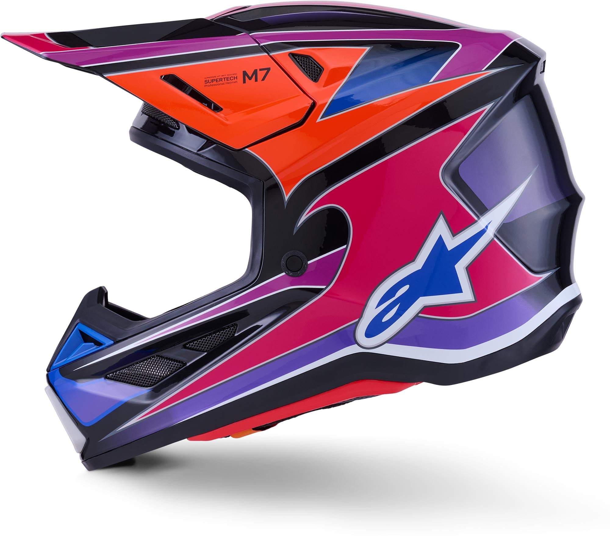 Side view of Alpinestars S-M7 Fuse Motocross Helmet
