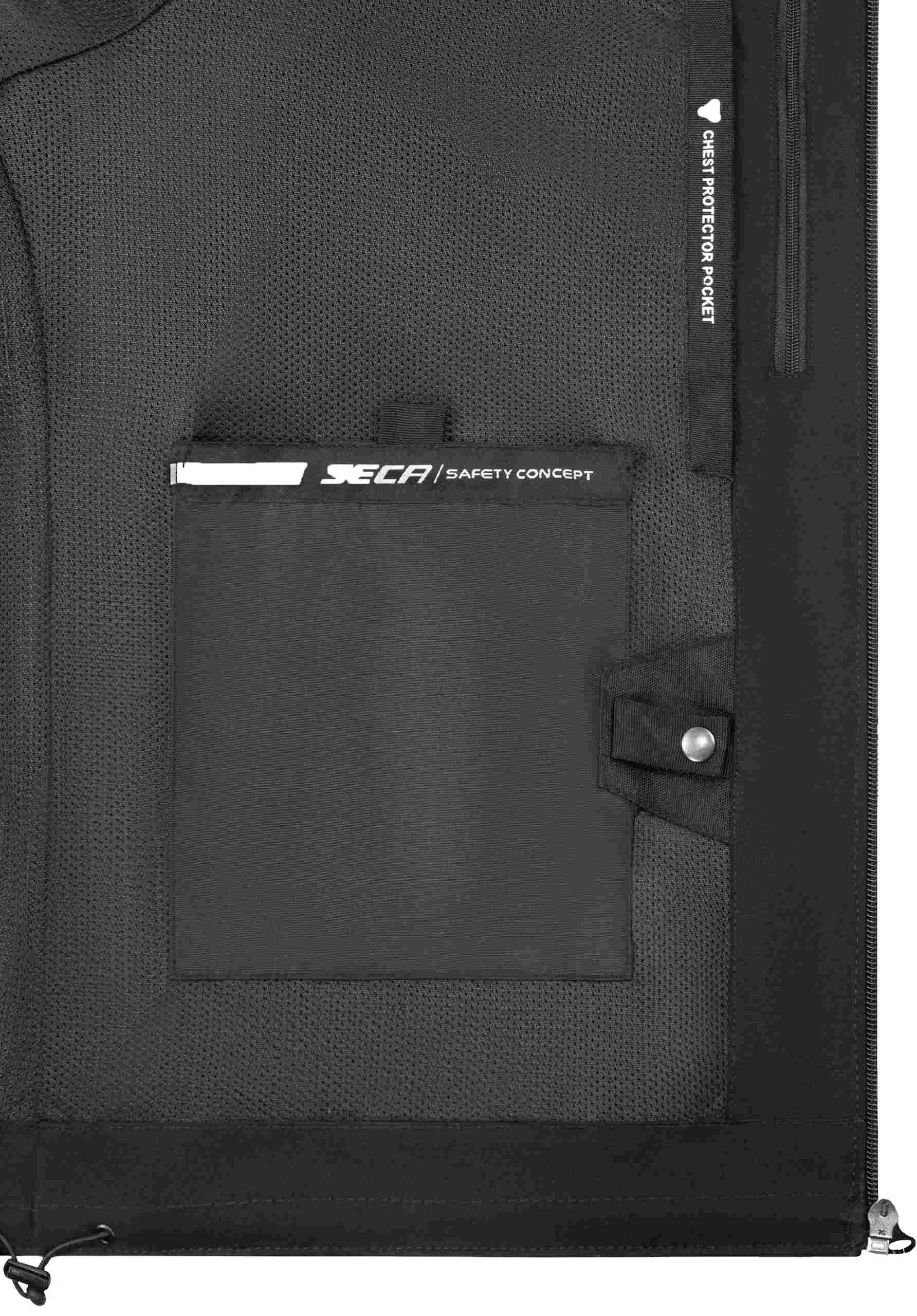 Seca District waterdichte motorfiets textieljas Zwart M Figuur 7