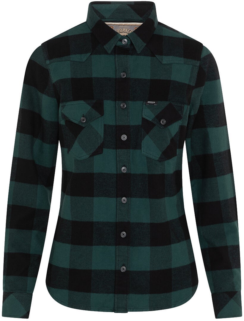 Rokkker Denver Chemise pour dames noir/vert XL Figure 1