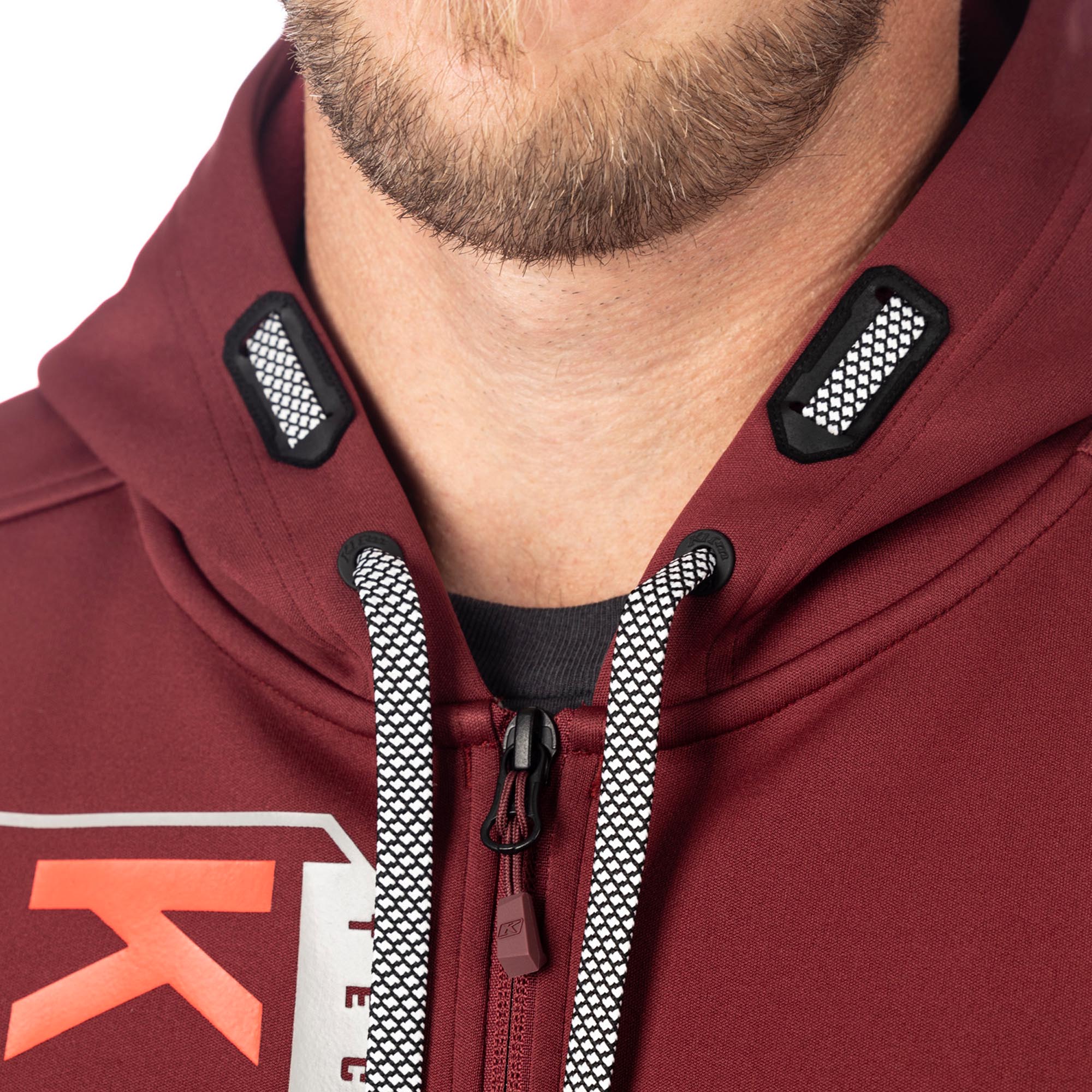Klim Barracks Cappuccio con zip rosso S Figura 5