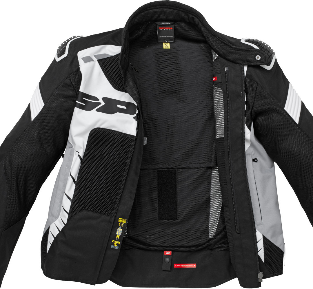 Spidi Warrior Net 2 Revestimento de têxteis da motocicleta preto/branco L Figura 5