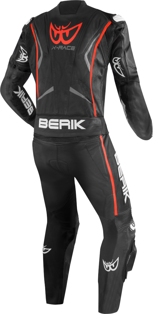 Berik Zakura Evo perforeret 2-delt motorcykel læderdragt sort/grå/rød 52 Figur 2