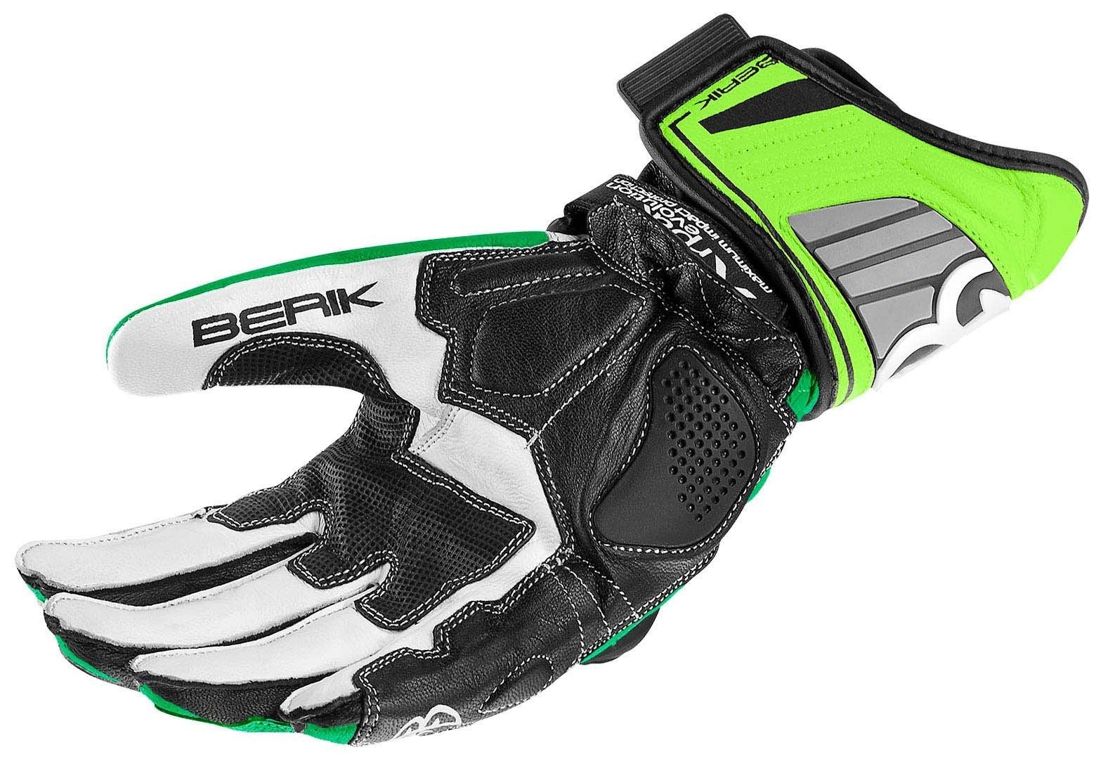 Berik Track Gants de moto Noir/Vert/Blanc L Figure 4