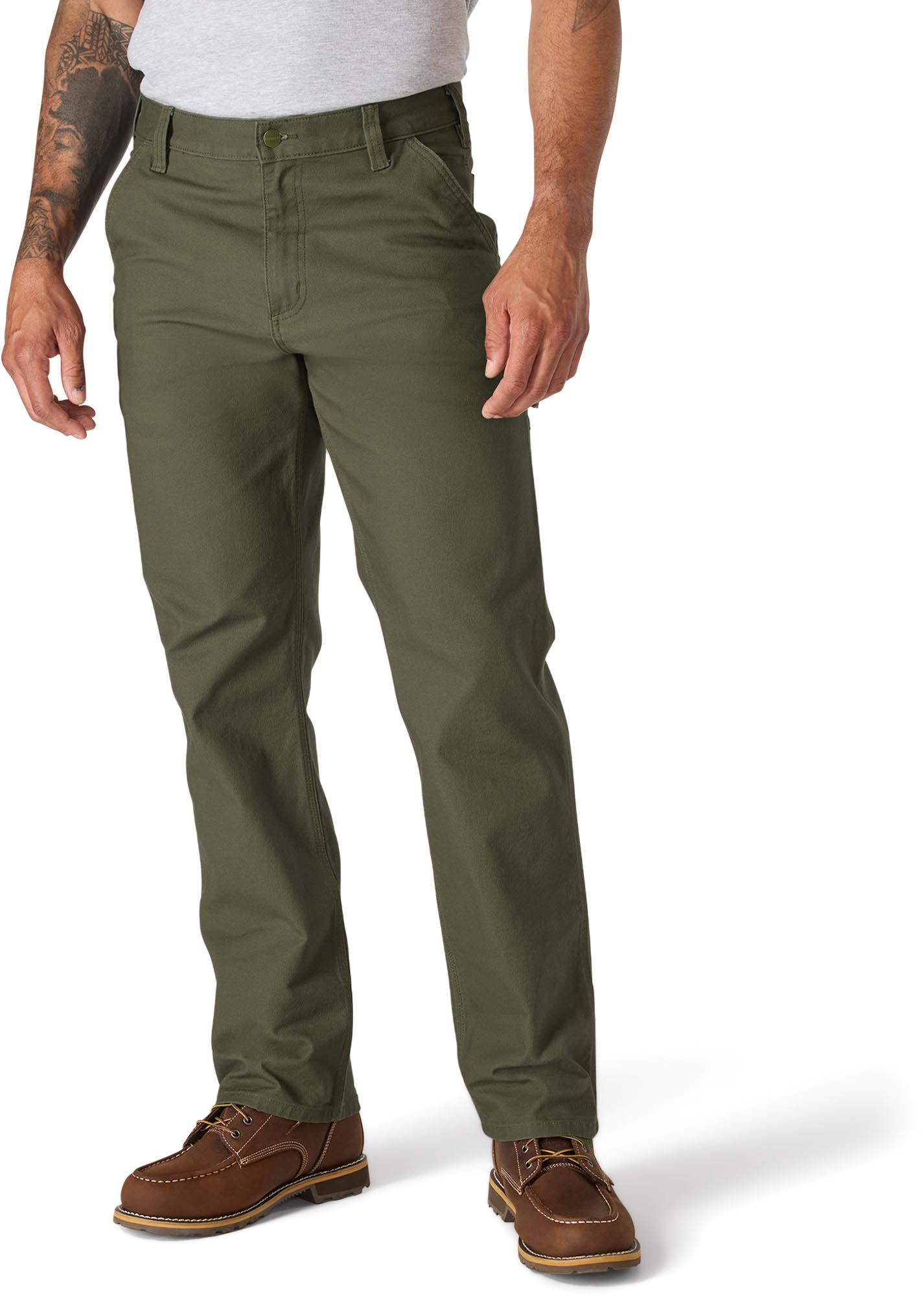 Carhartt Relaxed Straight Rugged Flex Duck Dungaree Hose dunkles oliv 34/32 Abbildung 3