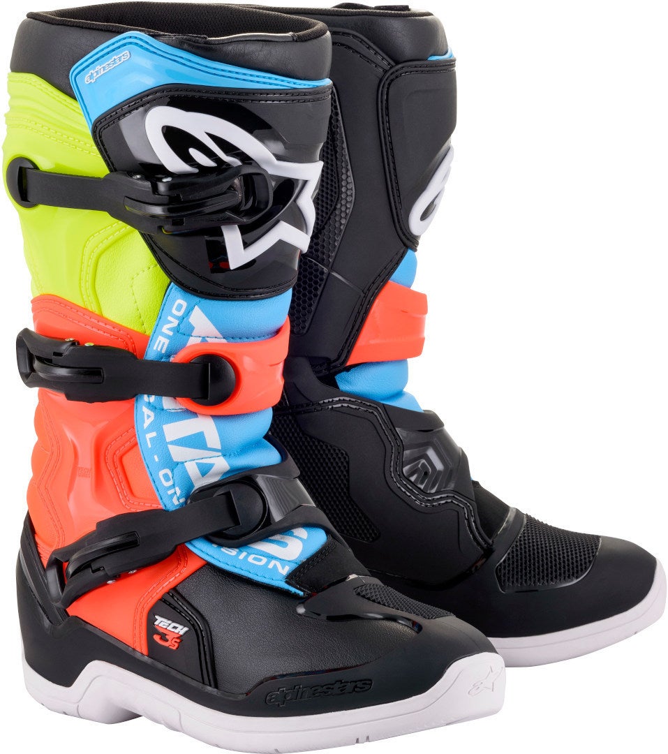Alpinestars Tech 3S Ungdom Motocross Støvler sort/gul/rød 39 Figur 1