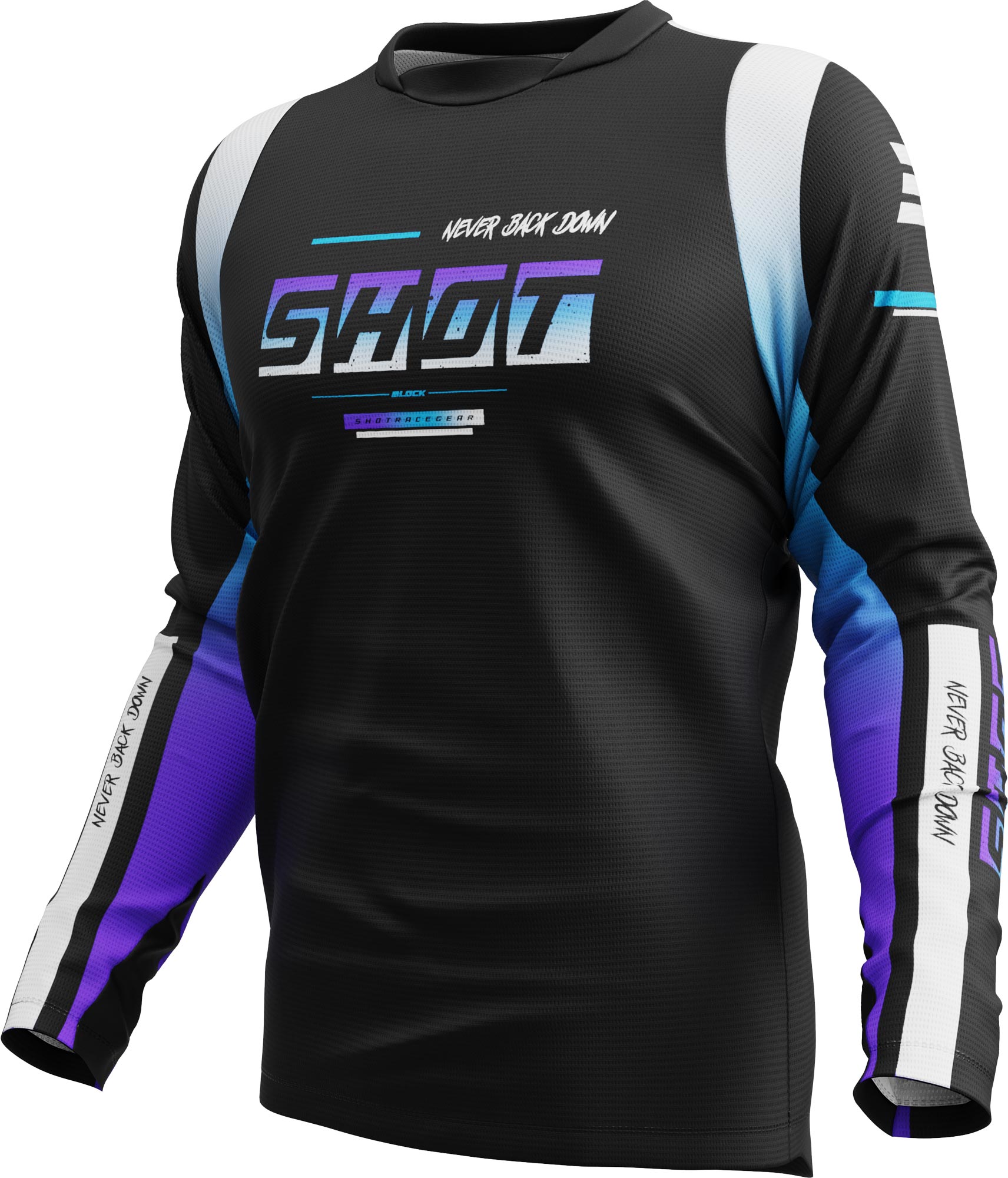 Shot Devo Block Motocross Jersey lila L Abbildung 1
