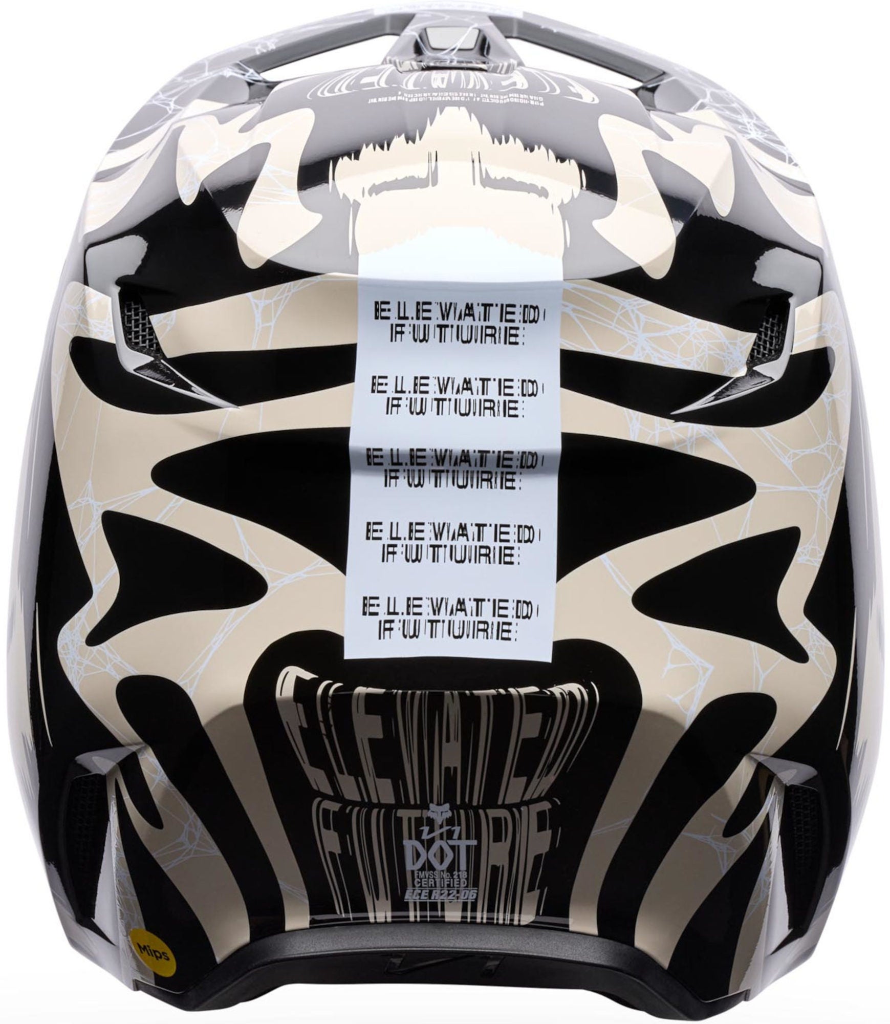 FOX V1 Diffuse Special Edition Casco da motocross giovanile nero/beige Y/L (52/53) Figura 4