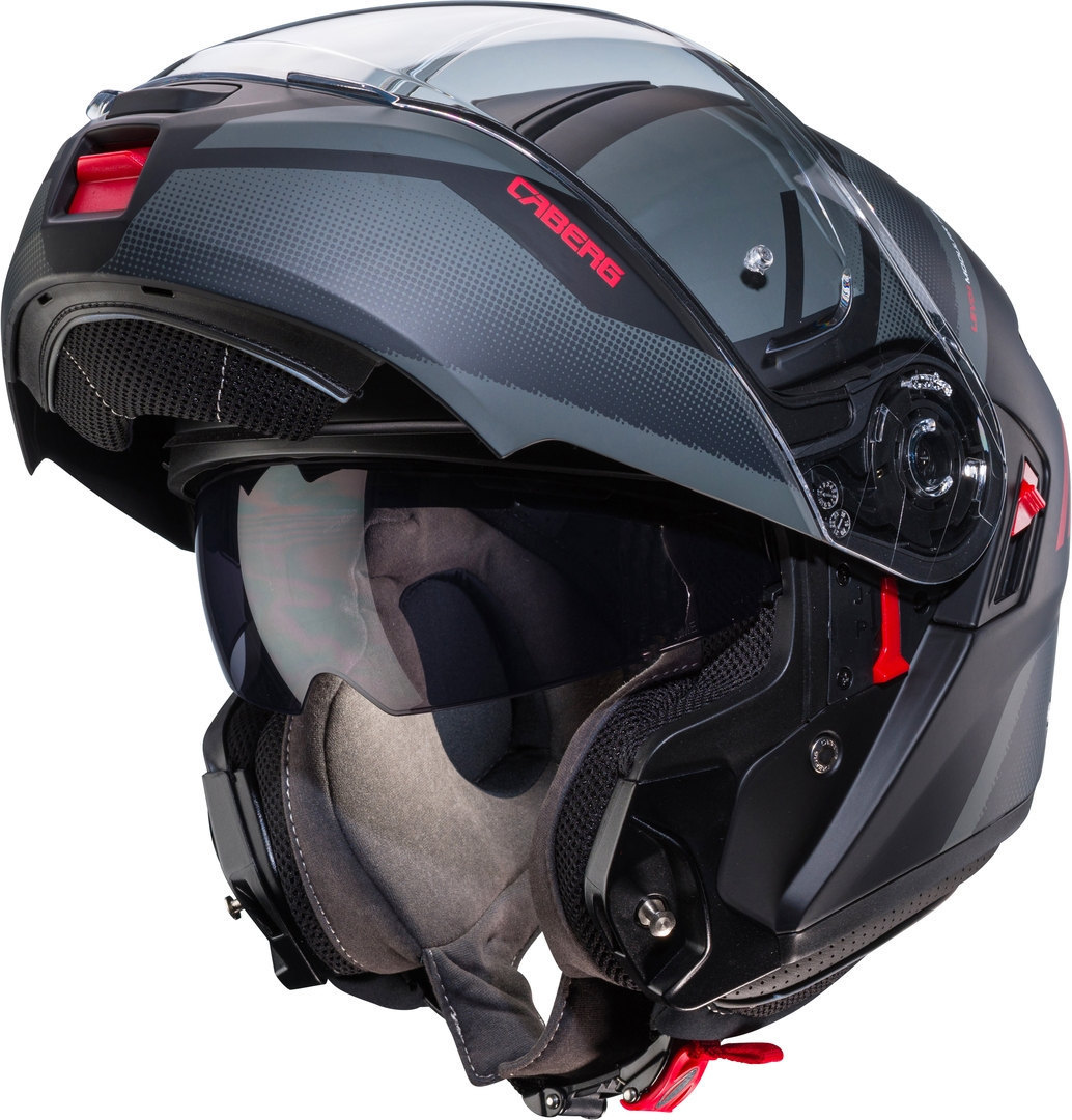 Caberg Levo X Manta Casco nero opaco/grigio/rosso M (57/58) Figura 4
