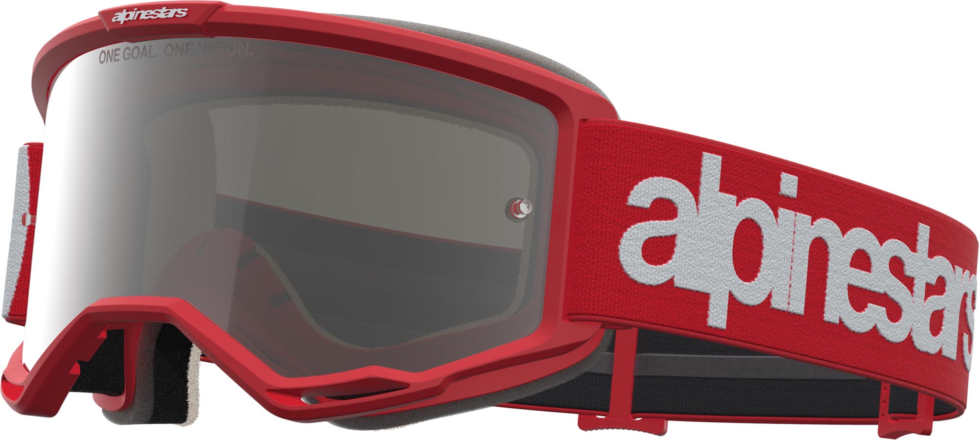 Alpinestars Vision 5 Hone Mirror Motocrossglasögon röd/vit Figur 1