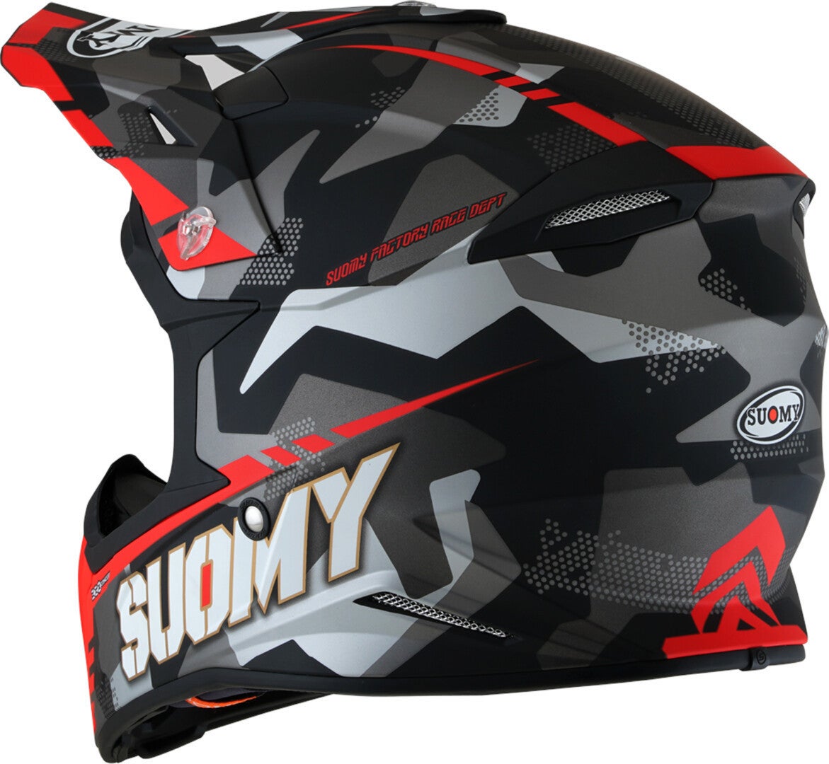 Suomy X-Wing Camouflager E06 Motocross hjelm sort/grå/rød S (55/56) Figur 2