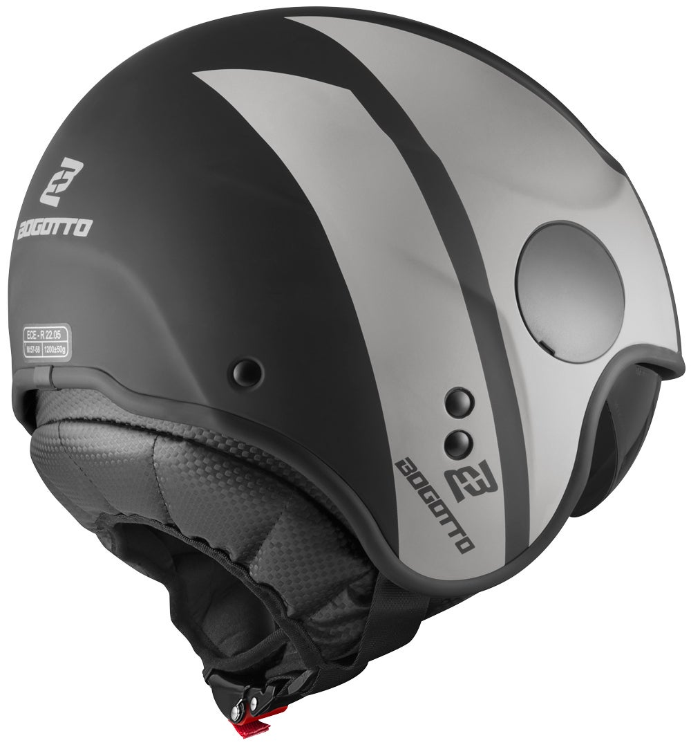 Bogotto V595 Sierra Jet hjelm sort mat/grå S Figur 3