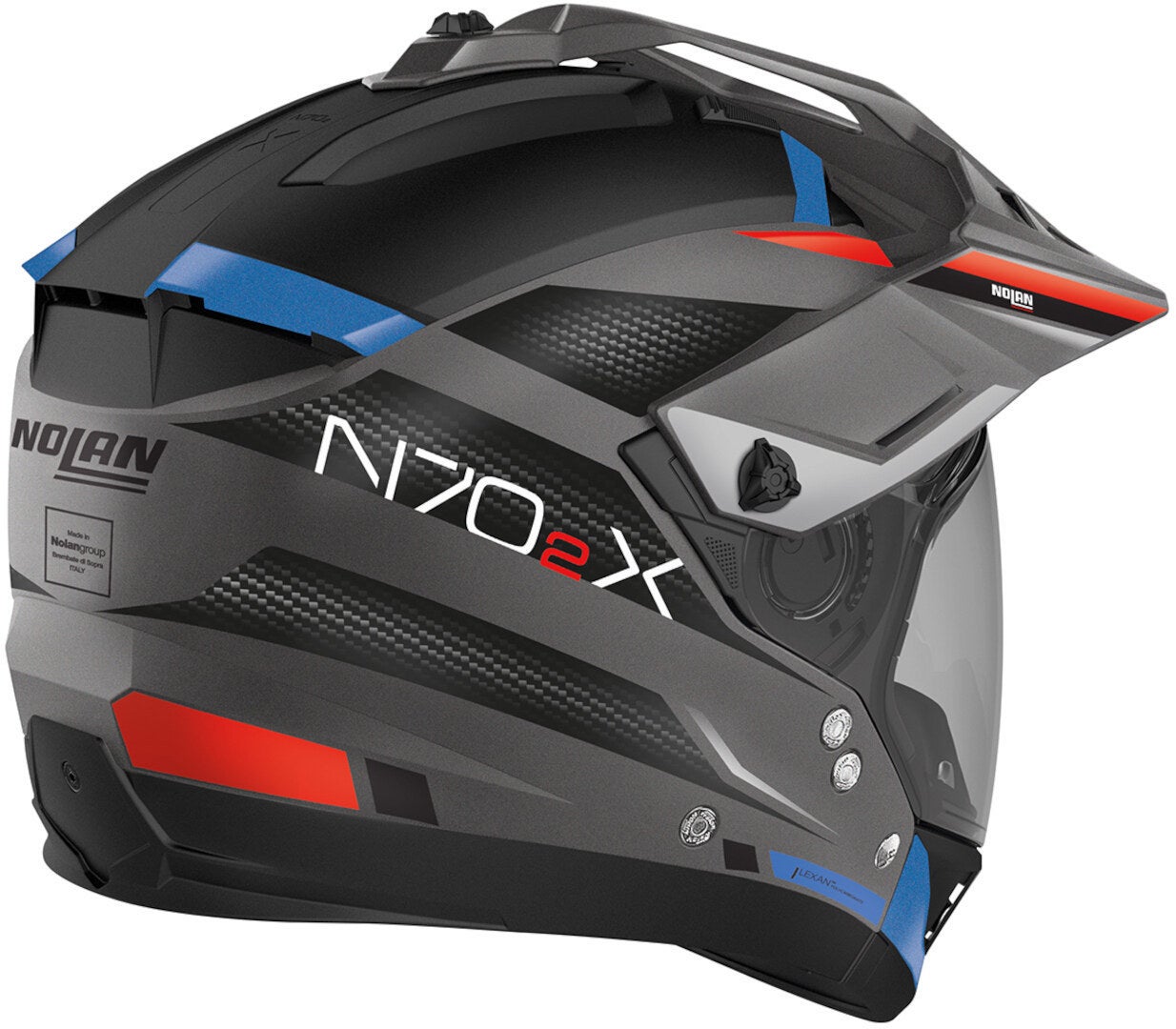 Nolan N70-2 X Earthquake 2023 N-Com Helmet anthracite matt/blue/red XL (62) Figure 3