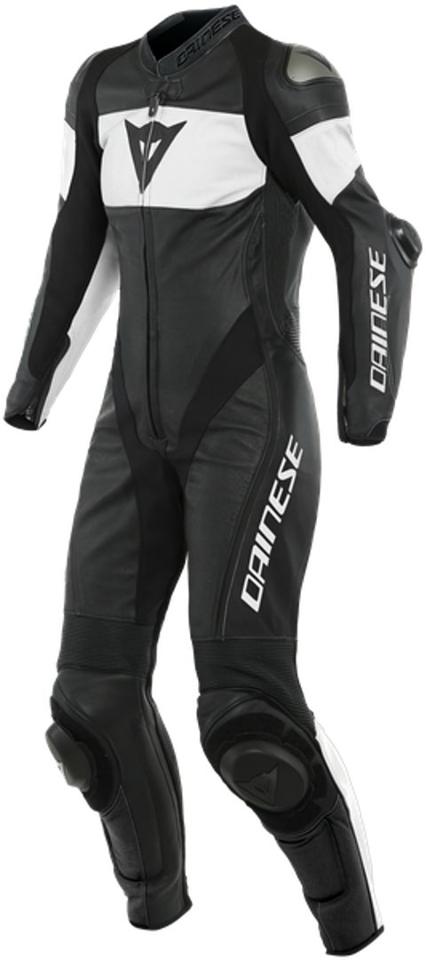 Dainese Imatra One Piece Geperforeerde Dames Motorfiets lederen pak zwart/wit 42 Figuur 1