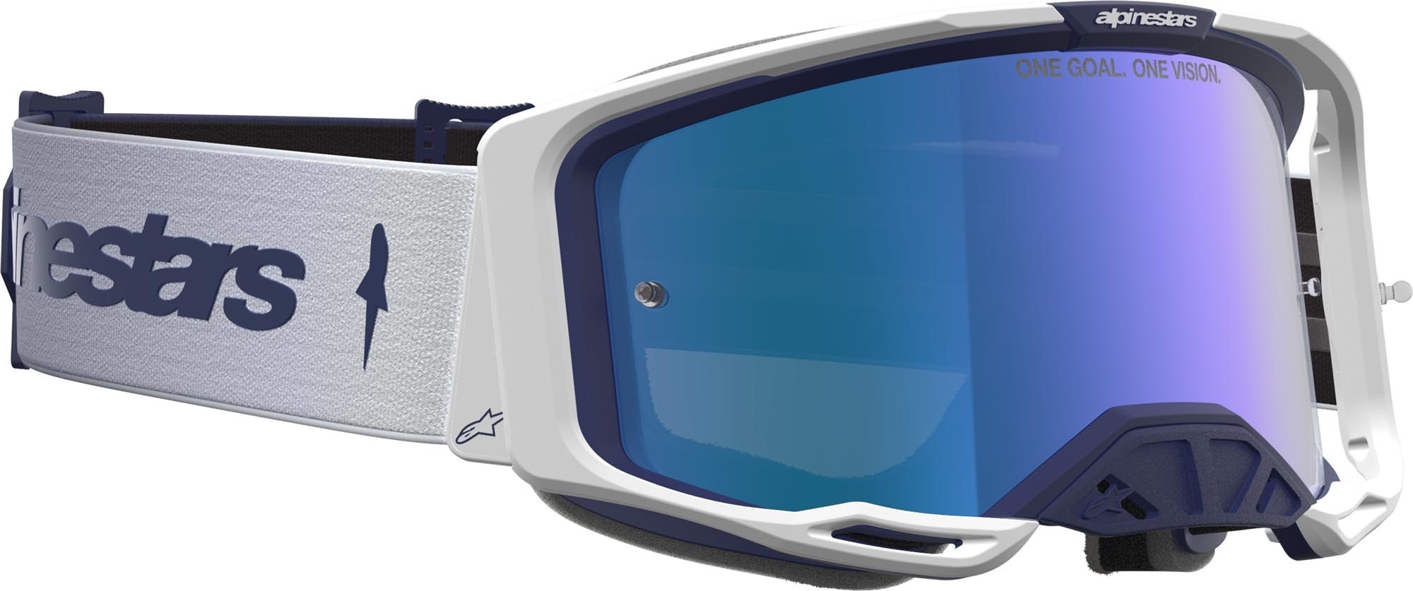 Alpinestars Vision 8 Amber Mirror Γυαλιά μοτοκρός λευκό/μπλε Γράφημα 3