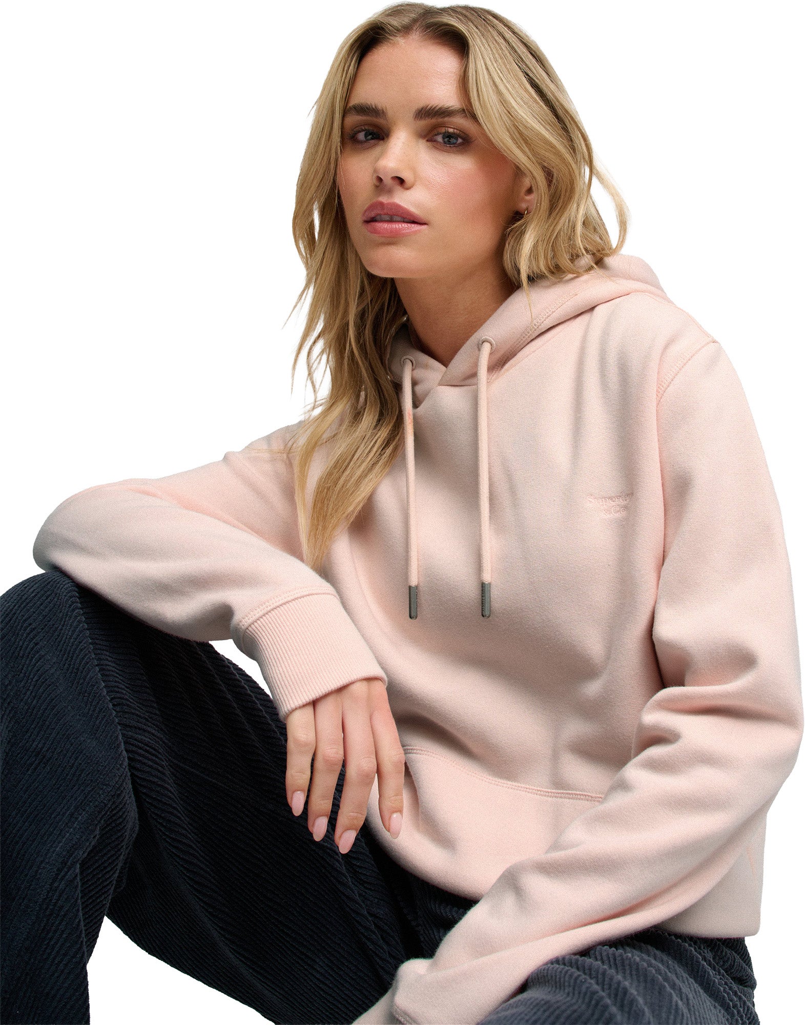 Superdry & Co Signature Γυναικείο φούτερ με κουκούλα ροζ M Γράφημα 4