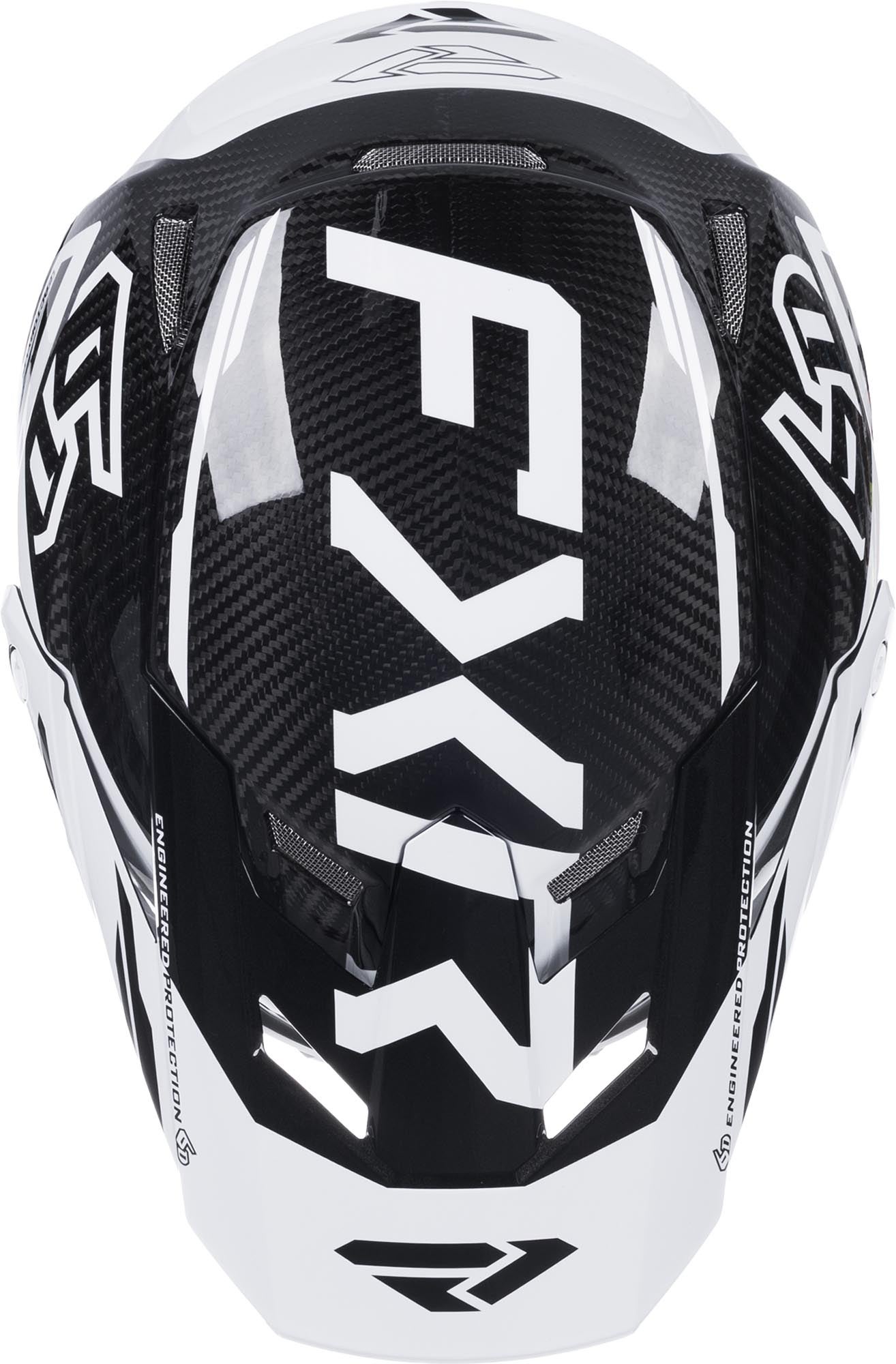 FXR 6D ATR-3 FIM Carbon Casco da motocross bianco/nero S Figura 2
