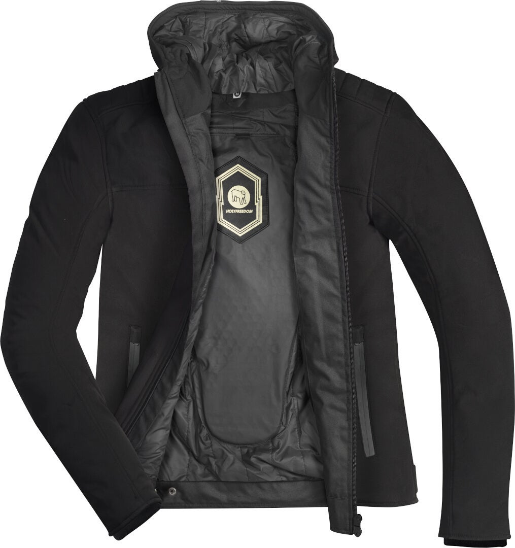 HolyFreedom Nero Sweat à capuche zippé moto S Figure 2