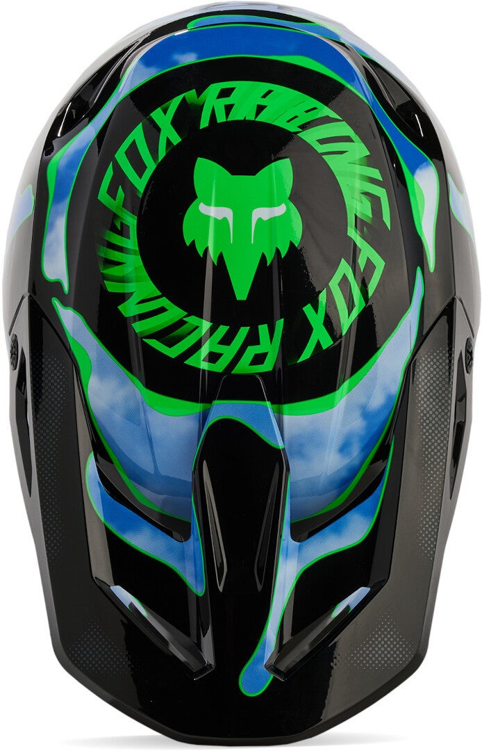 FOX V1 Atlas MIPS Jeugd Motorcross helm zwart/groen/blauw J/M (51/52) Figuur 7