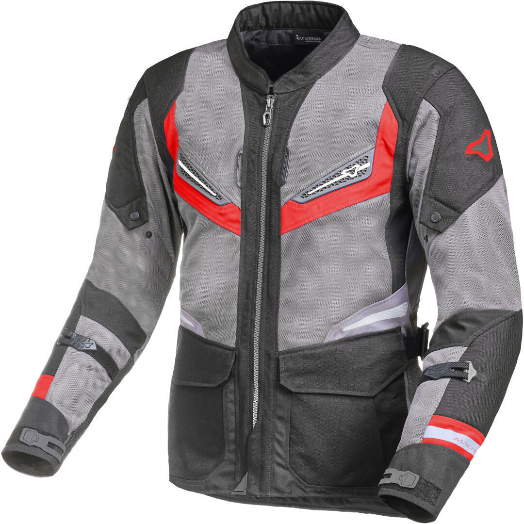 Macna Aerocon Motorrad Textiljacke grau/schwarz/rot L Abbildung 1