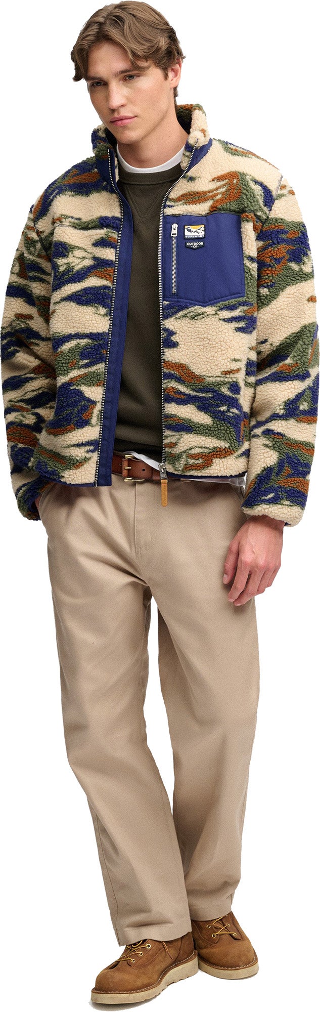 Superdry & Co Terrain Fleece Jacket Khaki L Figure 5