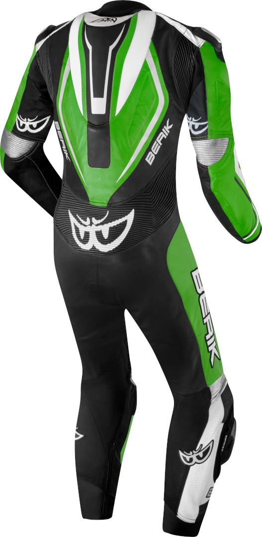 Berik Losail-R perforated Costum de piele de motocicletă cangur One Piece Negru/Alb/Verde 52 Figura 2