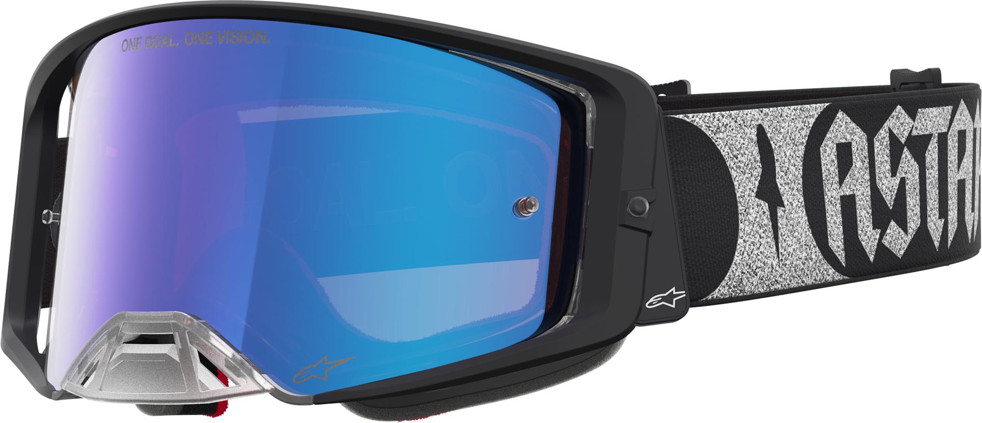 Alpinestars Supertech Atrox Mirror Motocrossglasögon Svart/Silver Figur 1