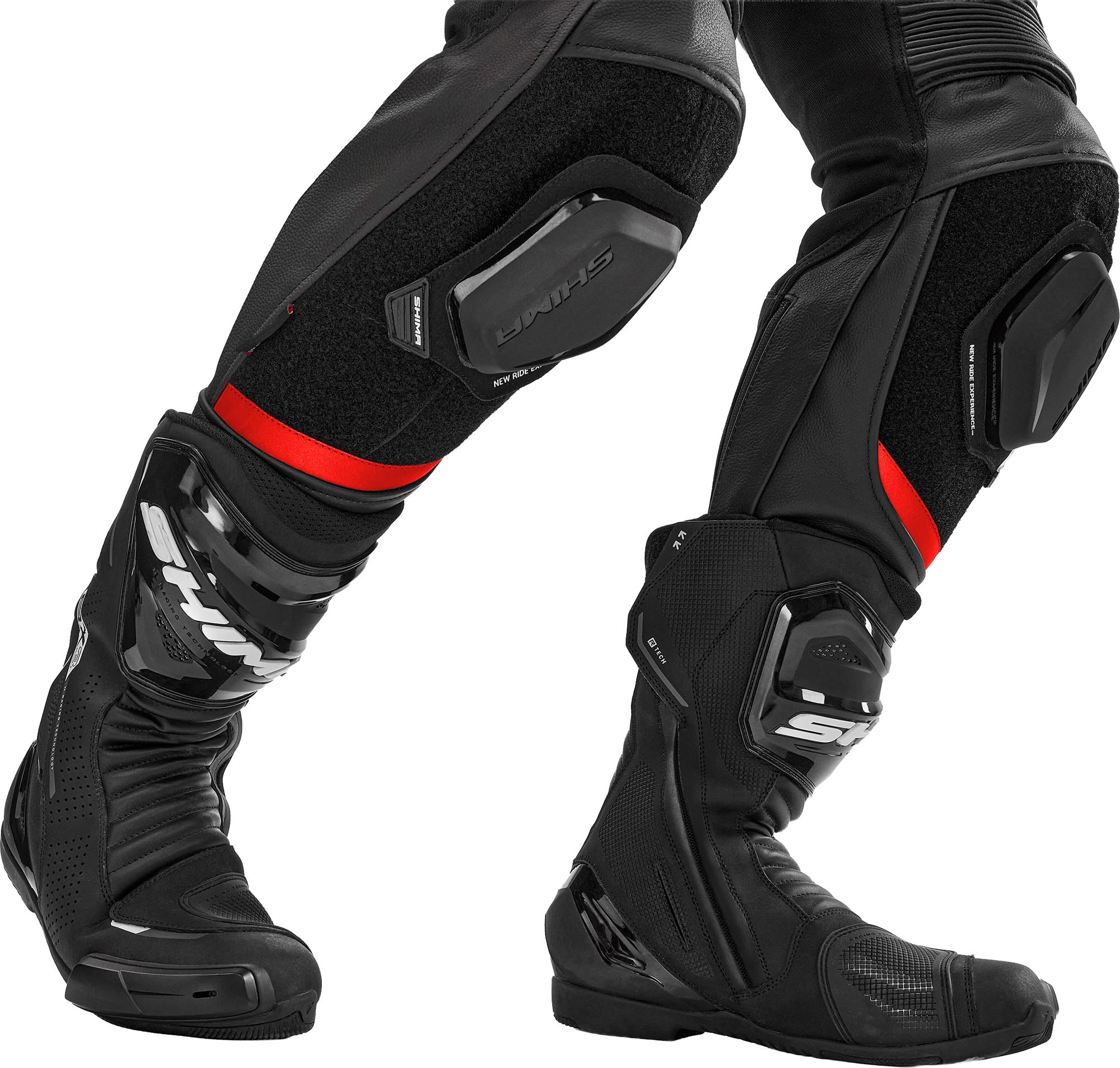 SHIMA STR 2.0 Motorrad Lederhose schwarz/rot/fluo-dunkelrot 54 Abbildung 8