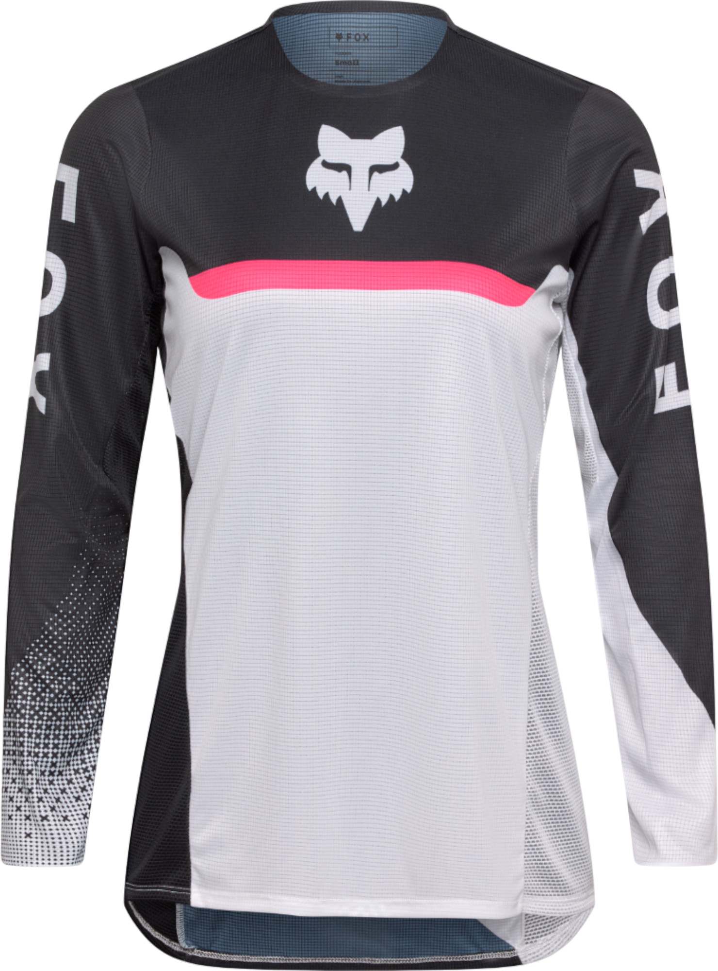 FOX Flexair Fracture Dame Motocross trøje sort/hvid/pink S Figur 1