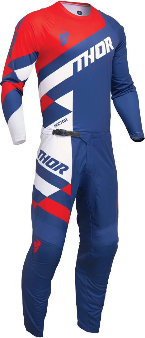 Thor Sector Checker Jeugd Motorcross broek blauw/wit/rood 20 Figuur 4