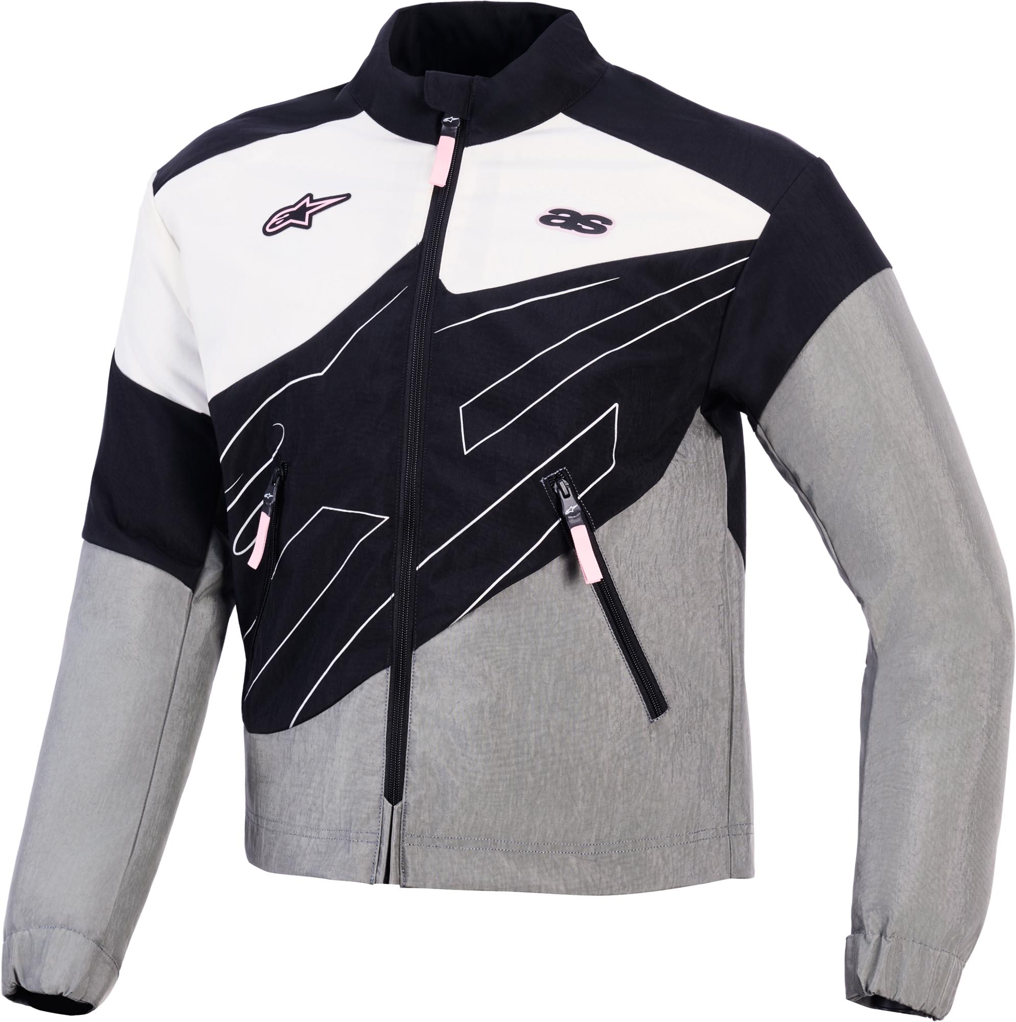Alpinestars Stella Moshell Damer motorcykel tekstiljakke sort/grå/hvid XL Figur 1