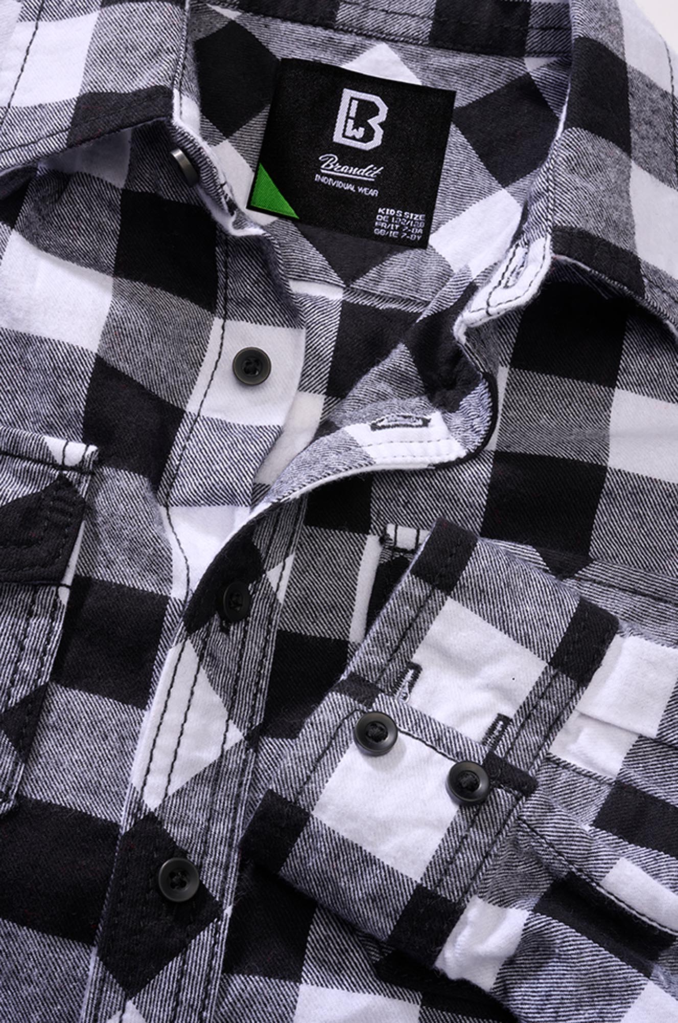 Brandit Check Kids Shirt white/black 122-128 Figure 2