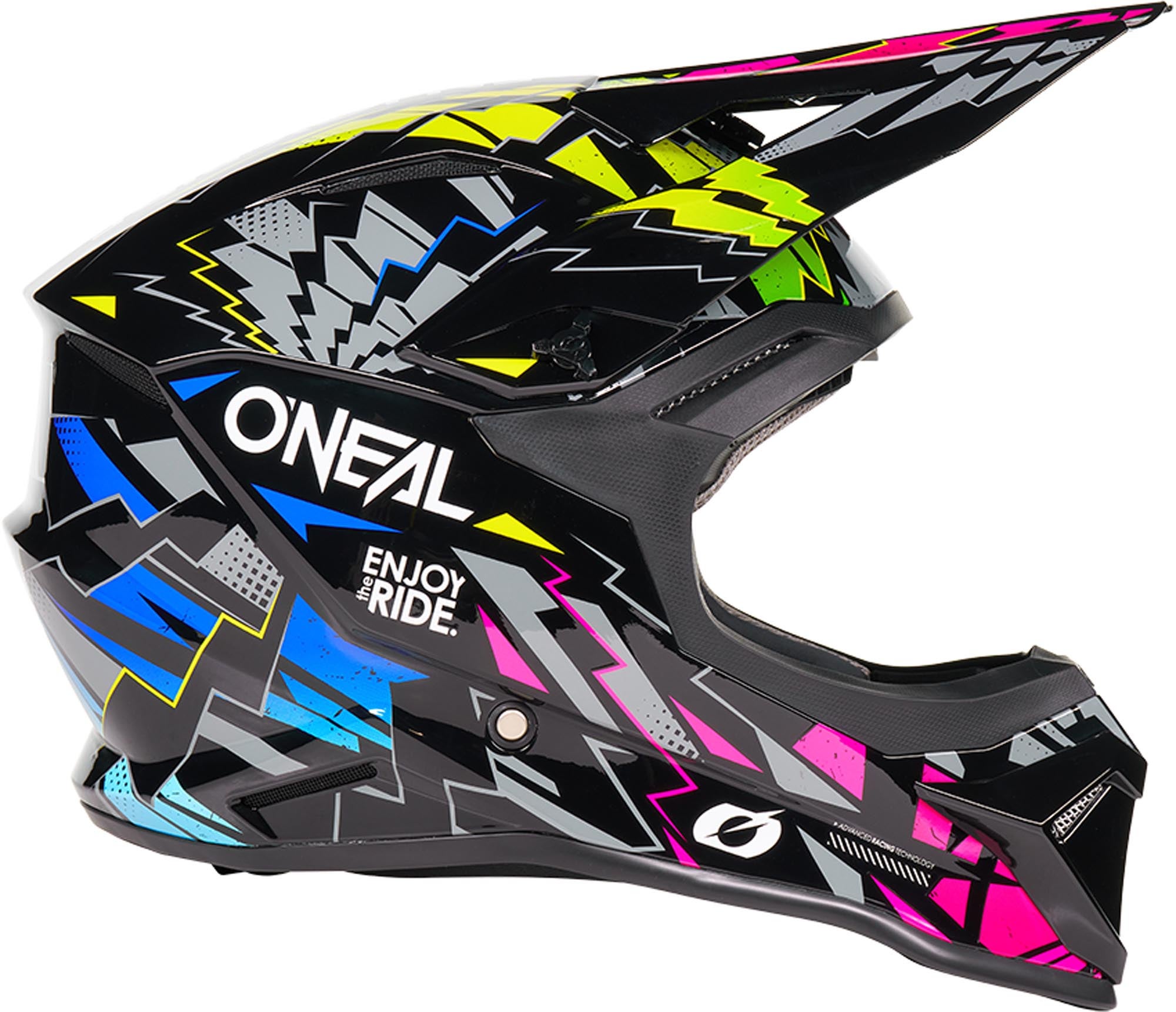 Oneal 1SRS Stixx Casco da motocross giovanile nero/multicolore Y/M (48) Figura 5