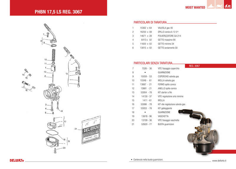 Dell Orto DELLORTO PHBN LS Ø17,5mm Carburetor Figure 3