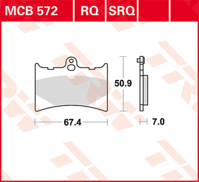 TRW Lucas Bremsbelag MCB572 Figur 1