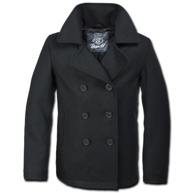 Brandit Pea Coat Giacca nero 4XL Figura 1