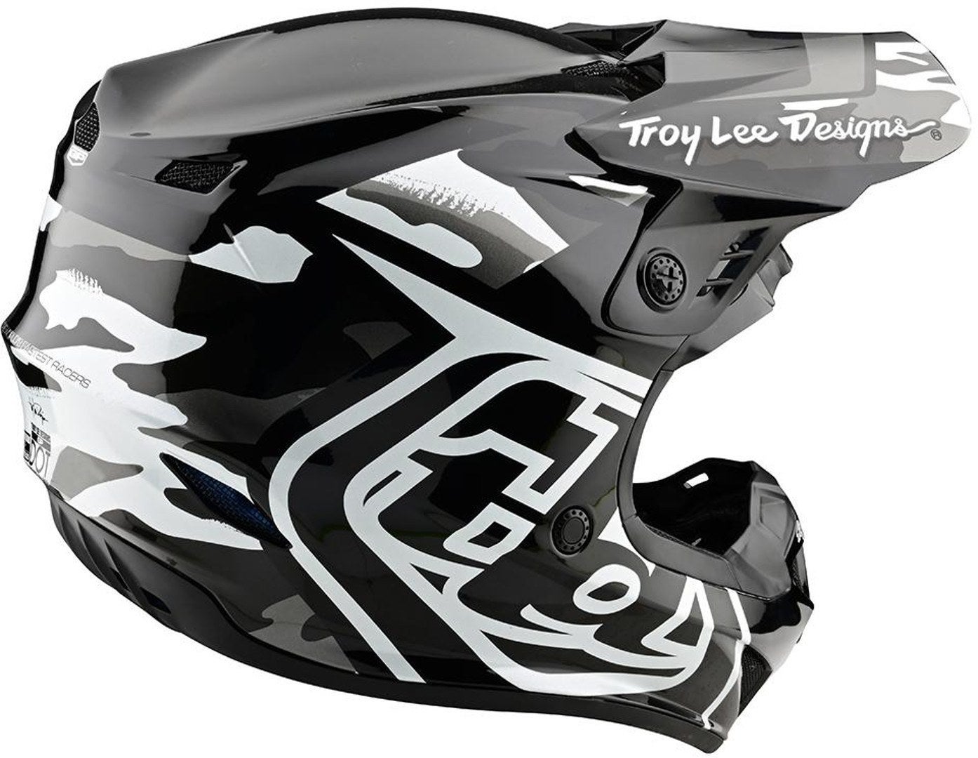 Troy Lee Designs GP Overload Camo Motokrosová přilba černobílá L Obrázek 5