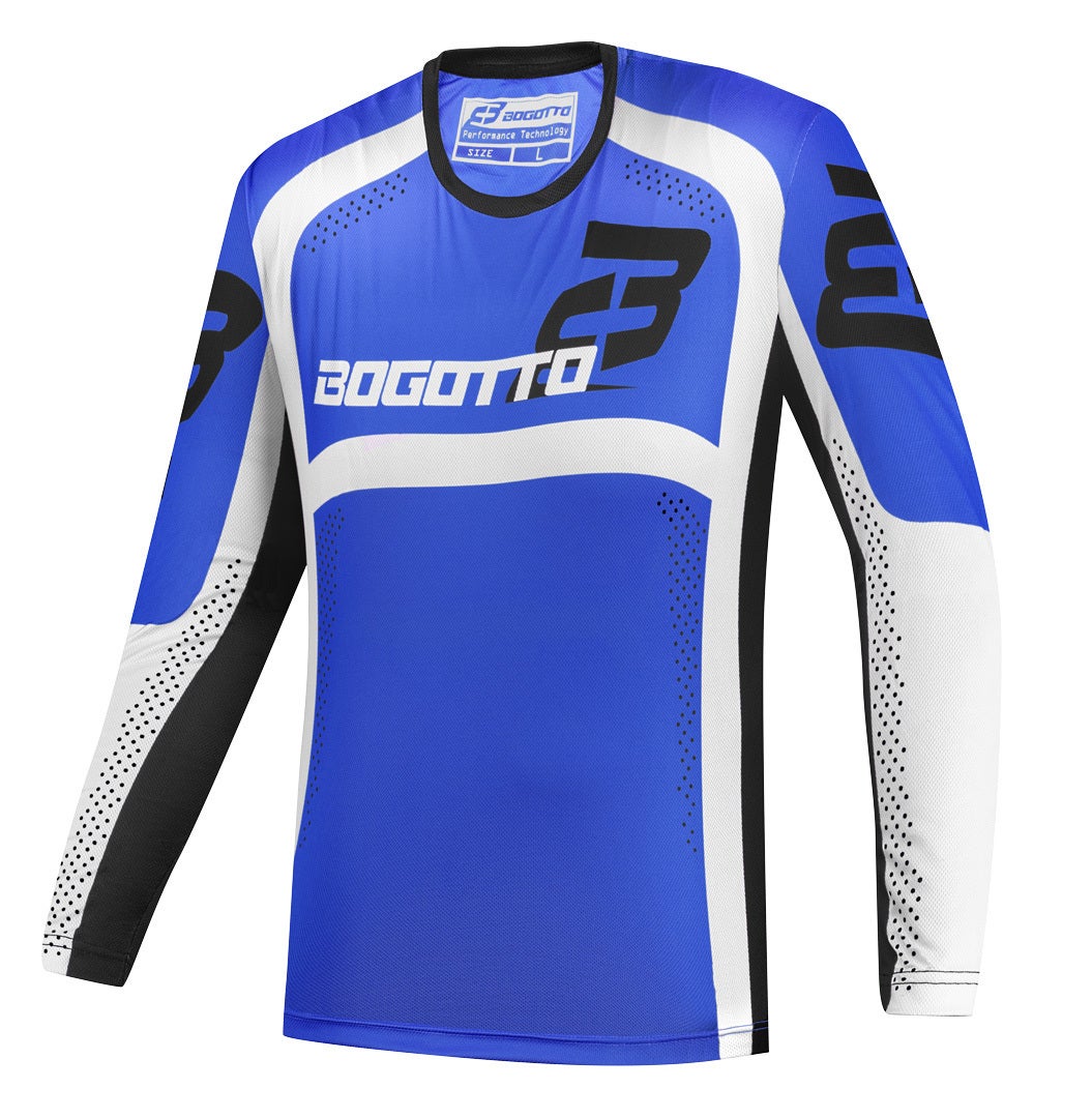 Bogotto Ares-MTN Motokrosový dres černá/modrá/bílá S Obrázek 1