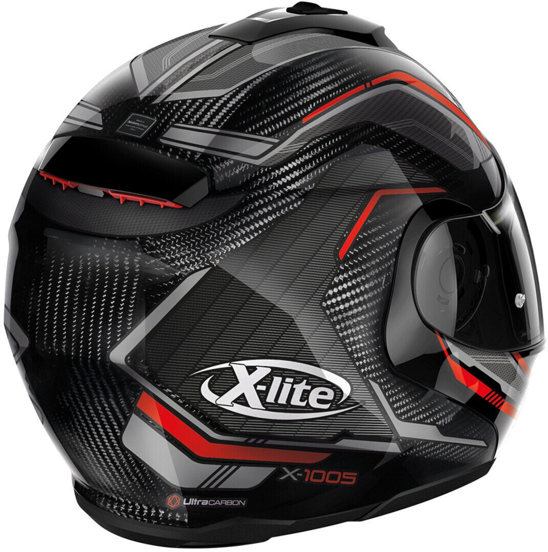 X-lite X-1005 Ultra Carbon Alchemix N-Com Přilba černá/šedá/červená M (58) Obrázek 5