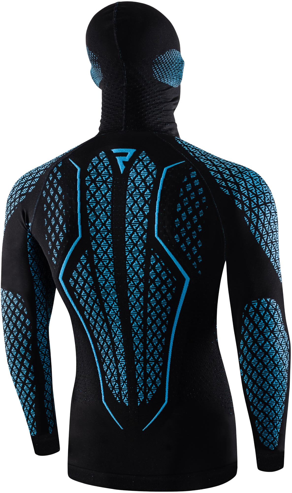 Rebelhorn Therm 2 Cămașă funcțională cu mânecă lungă și cagulă Negru/Albastru XS/S Figura 2