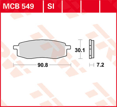 TRW Lucas Bremsbelag MCB549 Figur 1