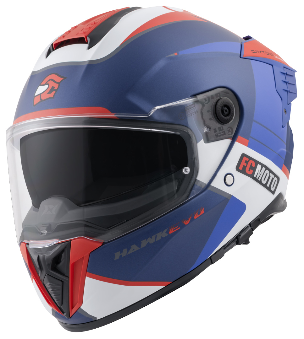 FC-Moto Hawk EVO-X Cască Negru mat/roșu/albastru/alb XS Figura 2