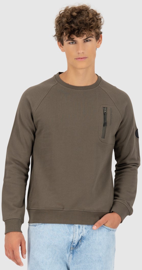 Alife And Kickin FabioAK A French Terry Sweatshirt Sweatshirt brown S Figure 2