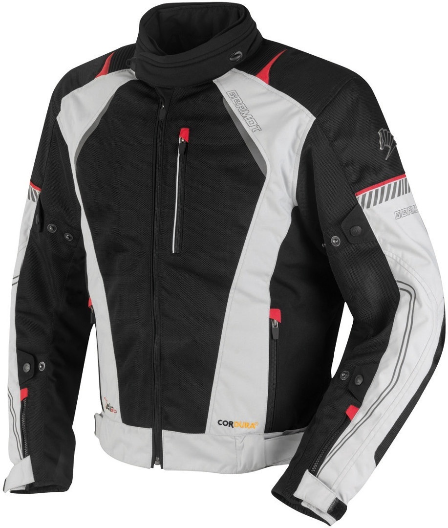 Germot X-Air Evo Pro Motorrad Textiljacke hellgrau/schwarz S Abbildung 3